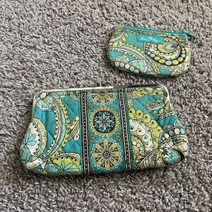 Vera Bradley Teal and Yellow Paisley Set